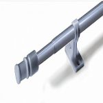 1шт Карниз Кафе раздвижной от 55см до 225см металл D12, серый