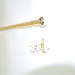 1шт Карниз кафе раздвижной от 40см до 110см металл D10, латунь