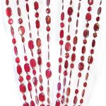 Декоративная штора из бус на карнизе Галька 80х175см 