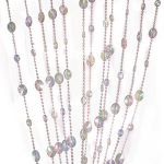 Декоративная штора из бус на карнизе Овал 80х175см