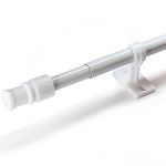 1шт Карниз Кафе раздвижной от 55см до 225см металл D12, белый