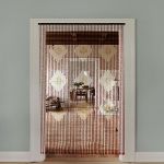 1шт Штора декоративная на дверь Ромб 90х190см, бамбук       