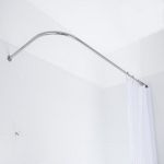 1шт Карниз угловой Г-образный для ванной, нержавеющей стали