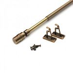 1шт Карниз кафе Цилиндр раздвижной от 40-120см металл D10,антик