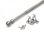 1шт Карниз кафе Шар раздвижной от 40-120см металл D12, сатин