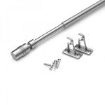 1шт Карниз кафе Цилиндр раздвижной от 40-120см металл D10,сатин