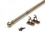 1шт Карниз кафе Шар раздвижной от 40-120см металл D10, бронза