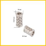 Наконечник металлический для шнура 5мм, цилиндр (уп)