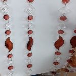 Декоративная штора из бус на карнизе Узор 80х175см        