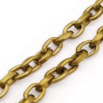 Декоративная цепочка алюминиевая Хай-тек 10.5х7.6мм, антик