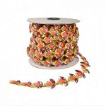 Декоративная цепочка металл Хай-тек 30мм со стразами, золото 