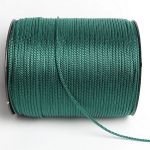 4мм Шнур декоративный полиэстер в катушке, зеленый (уп)  