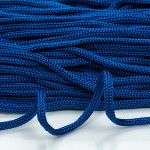 5мм Шнур декоративный синтетический в катушке, синий (уп)   