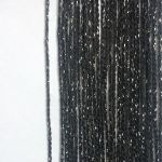 Нитяной занавес с серебро люрекс шторы Tripolina NTL-9901, черный