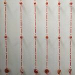 Декоративная штора из бус на карнизе Комби 80х175см     