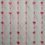 Декоративная штора из бус на карнизе Сердце 80х175см        