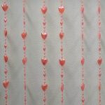 Декоративная штора из бус на карнизе Сердце 80х175см       