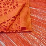 Нитяная штора с узором однотонная на кулиске, ш2xв1.6м 