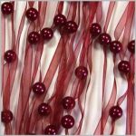 Жемчуг на полосках органзы Garden 535723v1, 90смх2м    