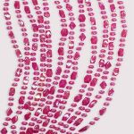 Декоративная штора из бус на карнизе Ромбик 80х175см 