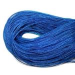 1мм Шнур декоративный полиэстер в катушке, синий (уп) 