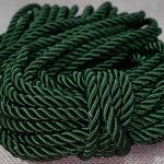9мм Шнур витой декоративный синтетический в упаковке, зеленый 