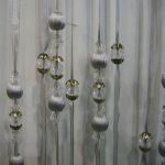 Шарики на полосках атласной ленты Garden 535562v1, 1мх3м 